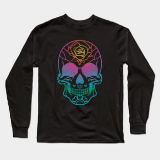 Rainbow sugar skull Long Sleeve T-Shirt
